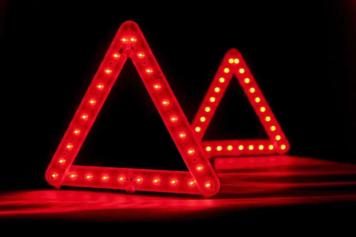BriteAngle Flashing LED Warning Triangle